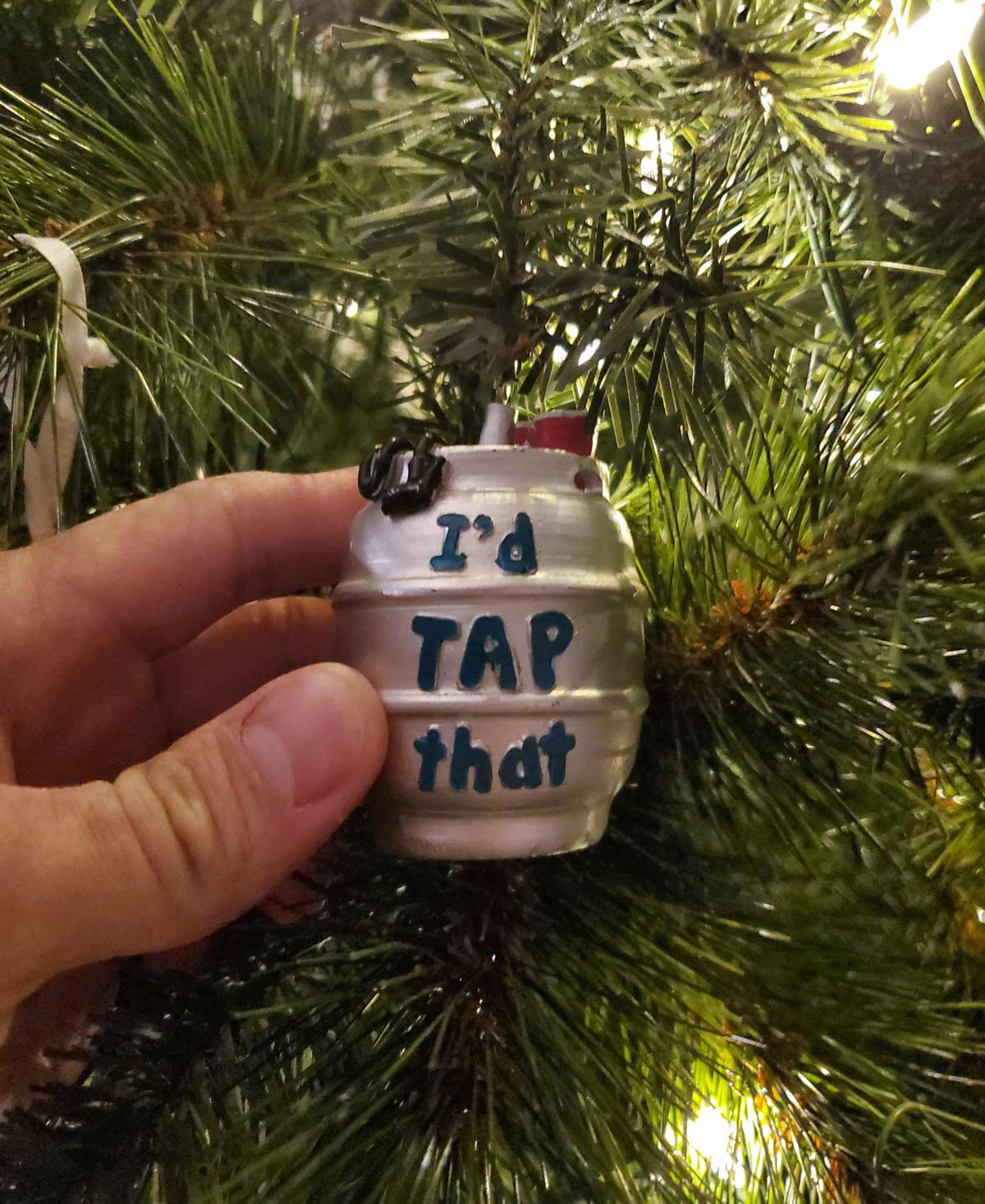 This time of the year always has me thinking about the time my mom, with a straight face, gave me this ornament because I "like beer."