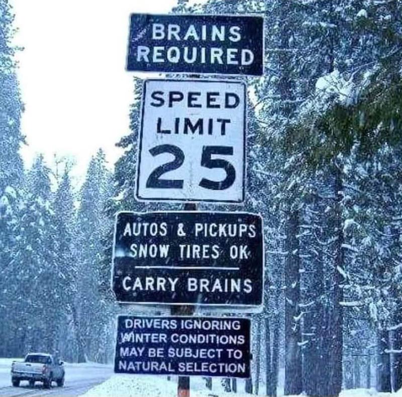 Driving reminder near Mt. Ashland, Oregon