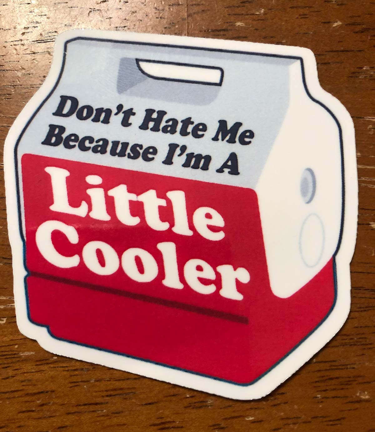 This sticker I received as a birthday gift!