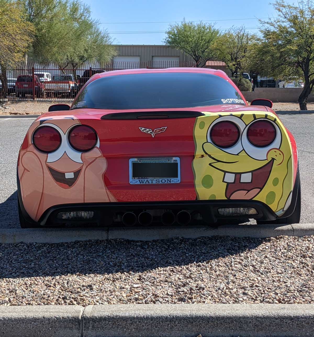 Spotted SpongeBob and Patrick after getting my emissions test done