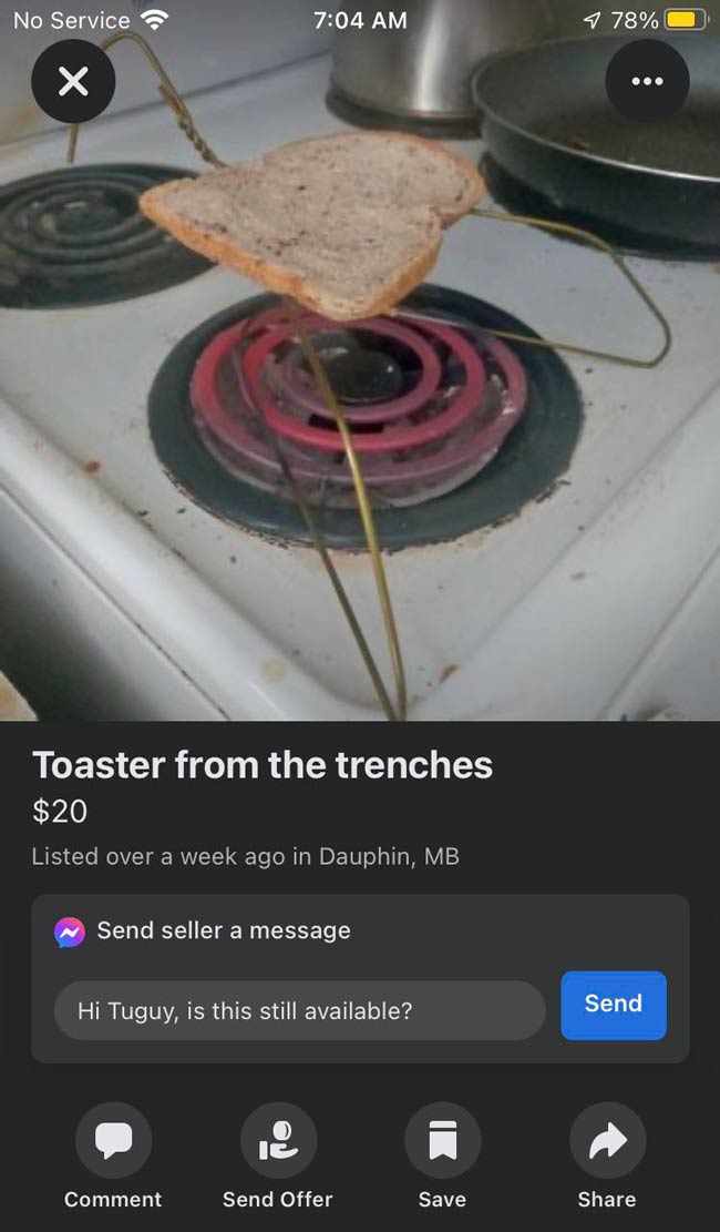 Toaster from the trenches
