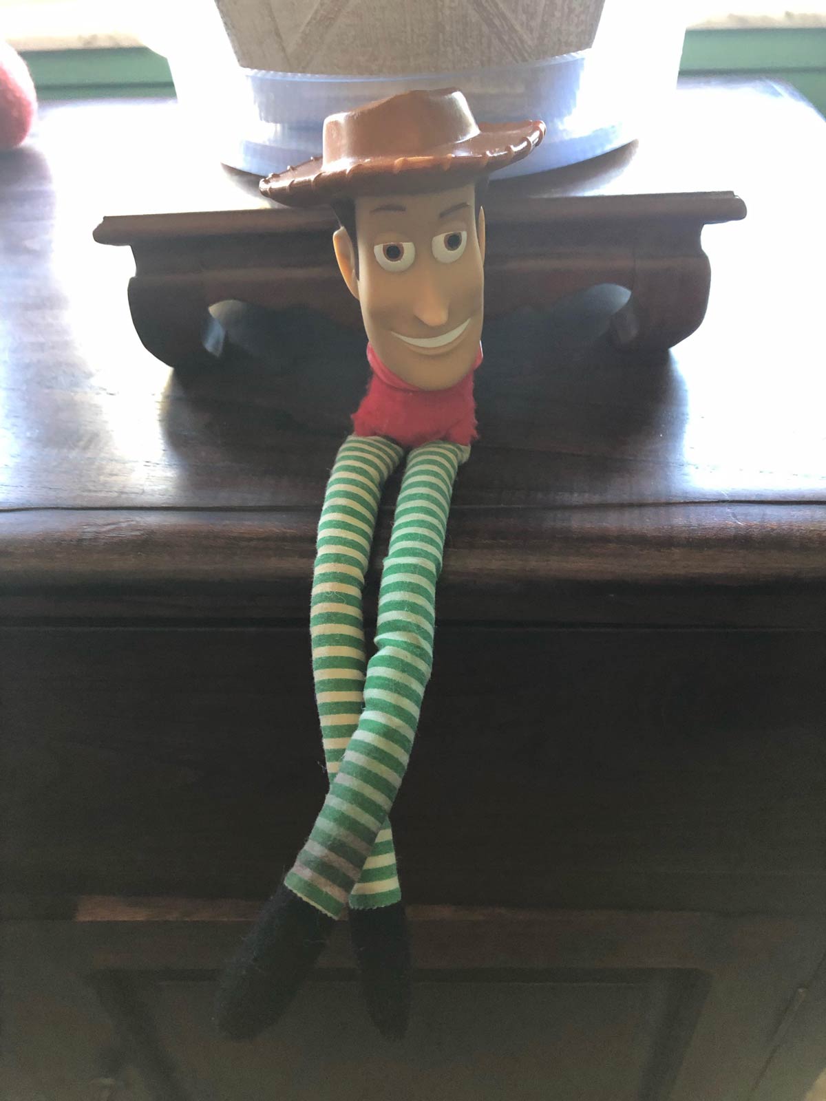 My dad never wanted to spend the money on a new toy after my Woody doll broke as a young child. I present this cursed creation that I spent an unholy amount of time with