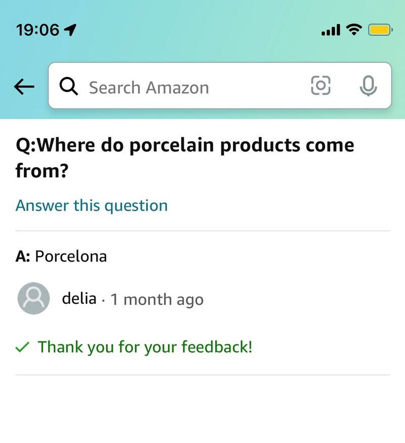 Amazon feedback never fails to help
