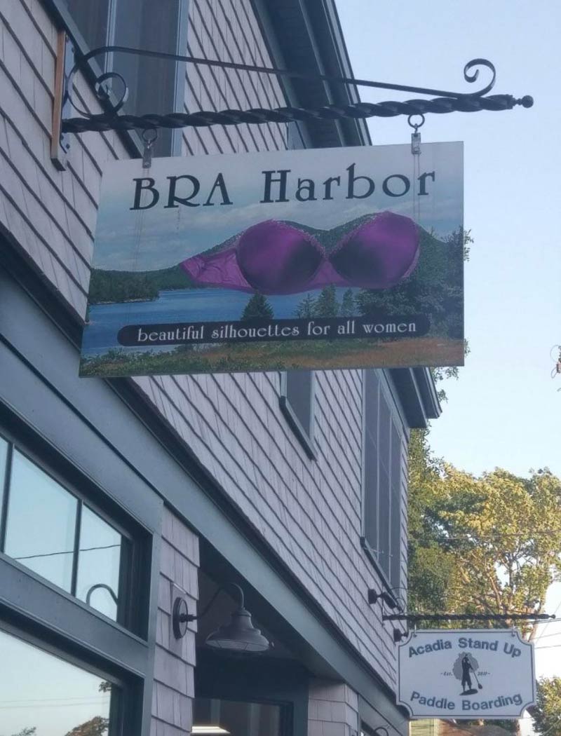 This bra store in Bar Harbor, Maine