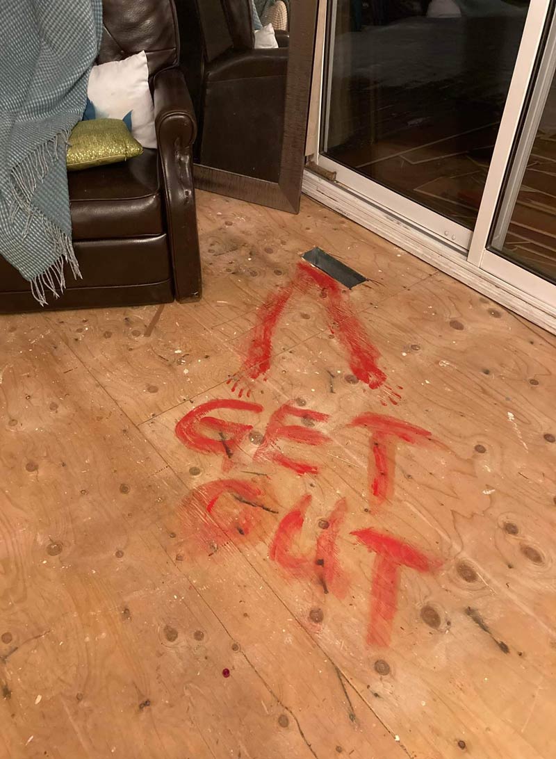 While redoing my floors, I decided to play a prank on the next owners