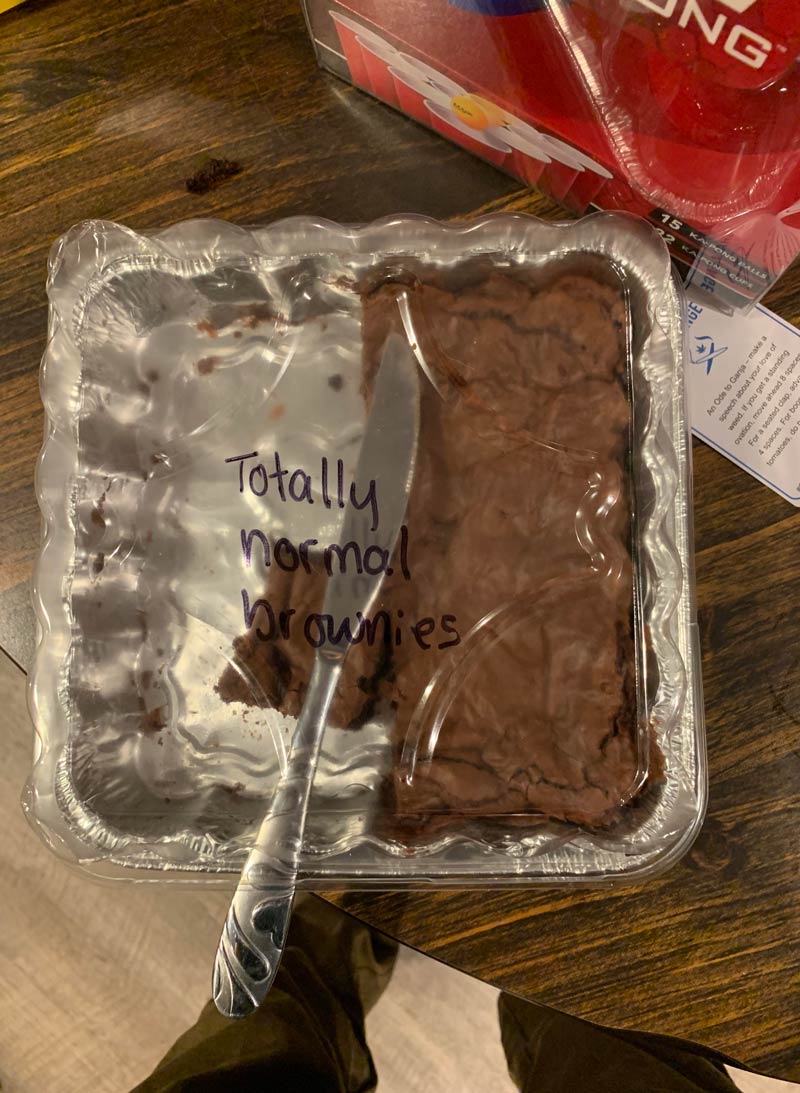 Brownies my friend brought to the New Year's party.