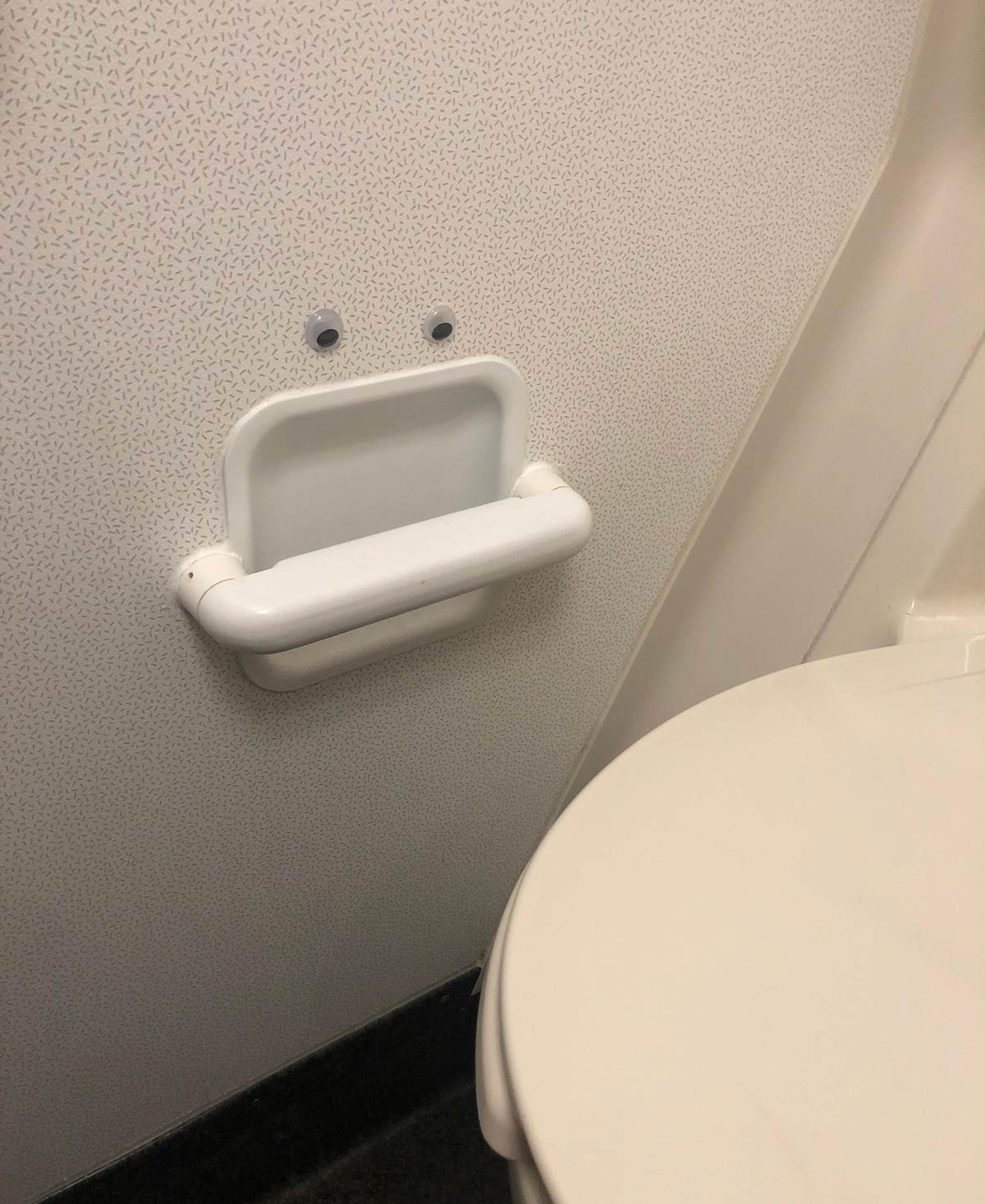 Saw this guy in the airplane bathroom today..