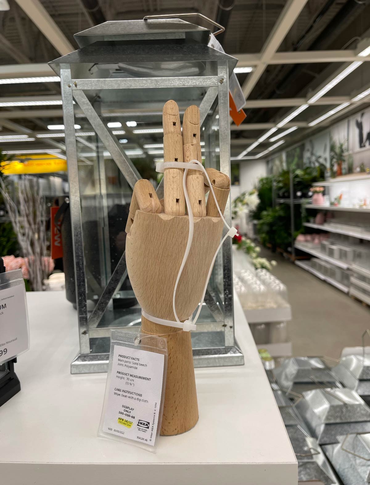 IKEA preventing the middle finger