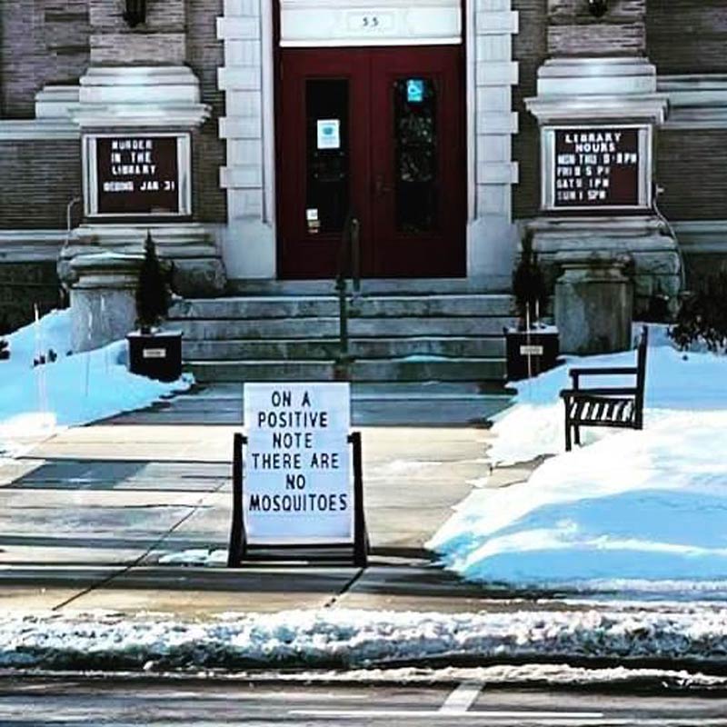 A library in Massachusetts today