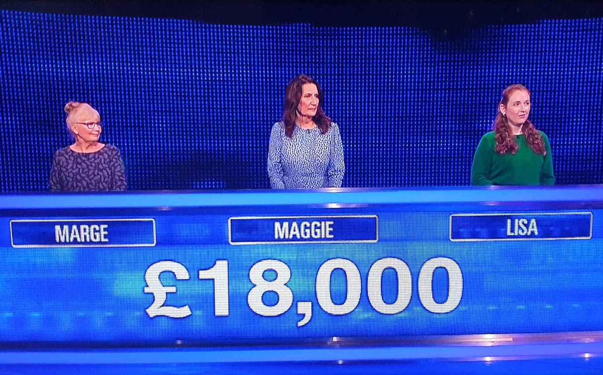 Good luck to the Simpsons on the Chase!