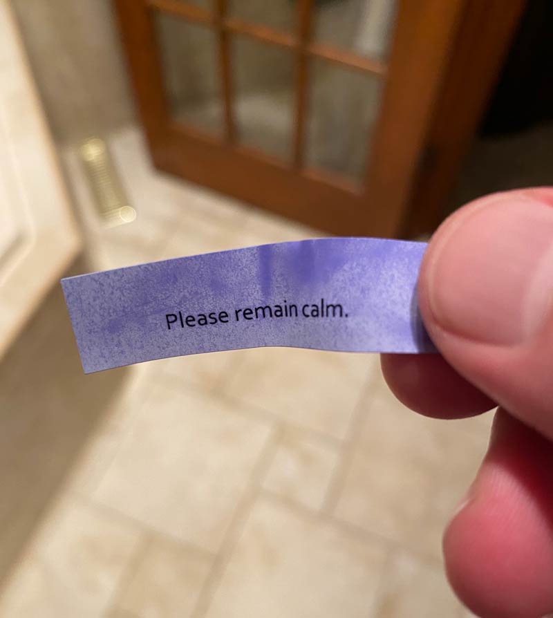 The box for my daughter's bath bomb said it had a calming message inside