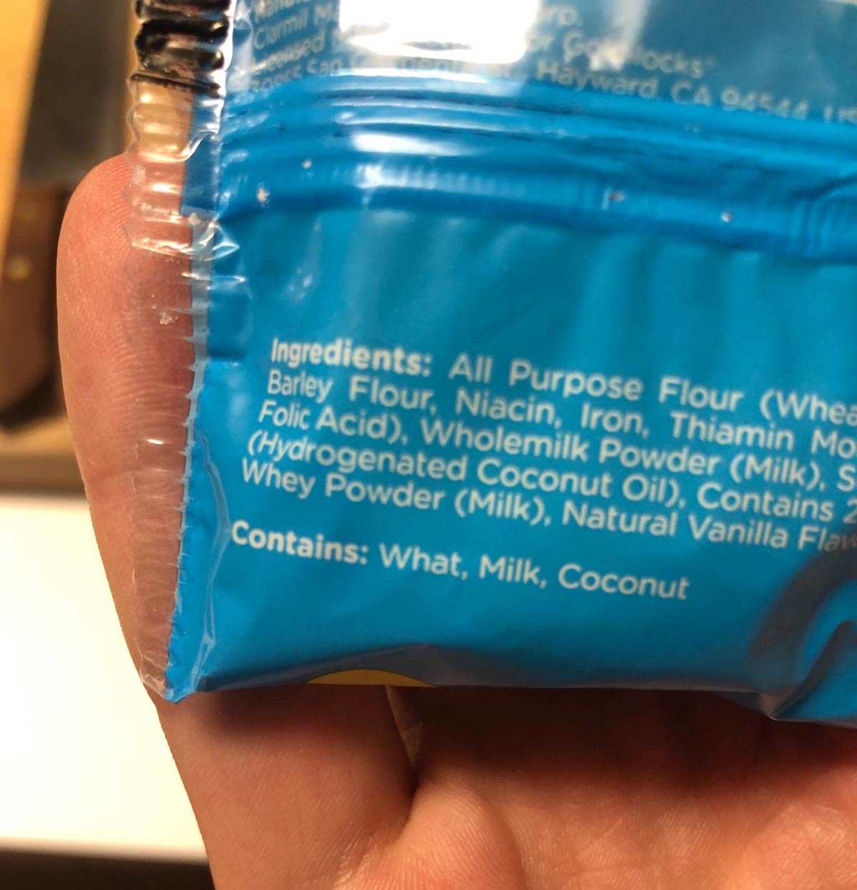 My cookie contains what?