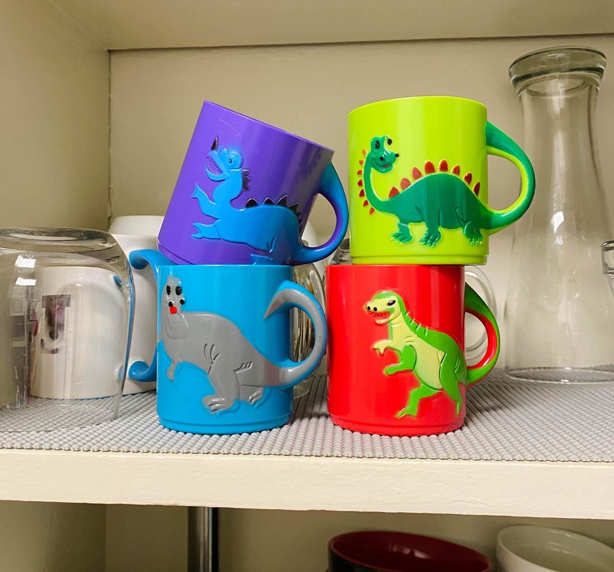 I asked my husband to buy some cheap plastic drinking cups so that we don’t always have to drink from glass cups and potentially break them while handling them. This is what he bought.. (and no we don’t have kids)
