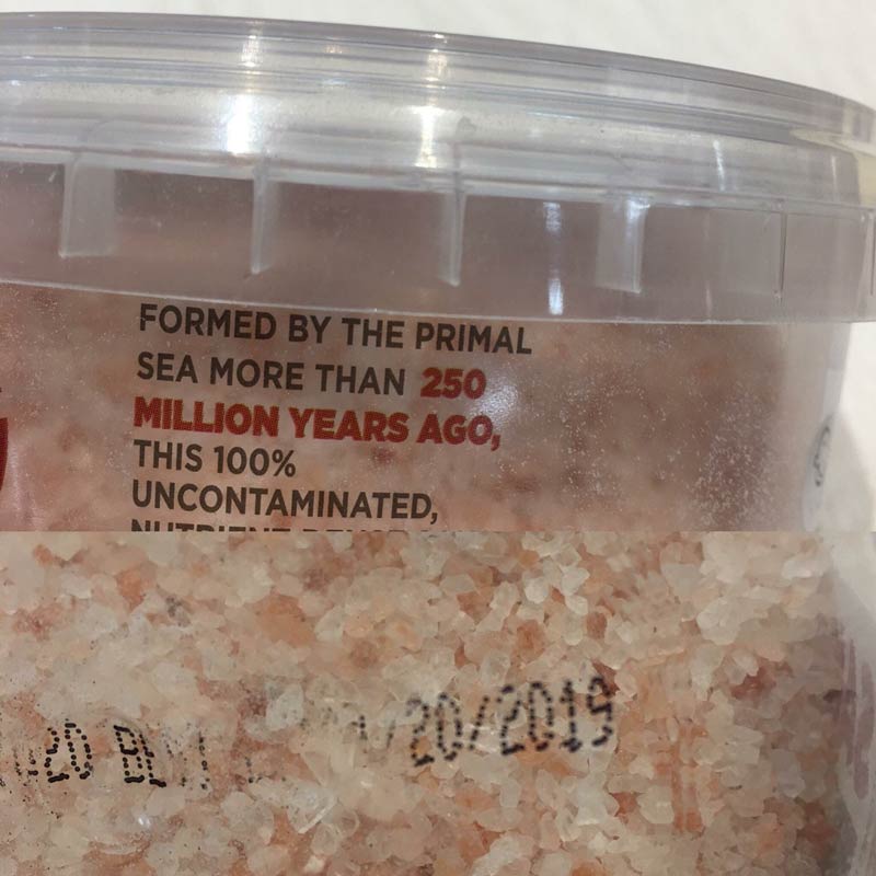 Dang, my 250 million year old salt has expired