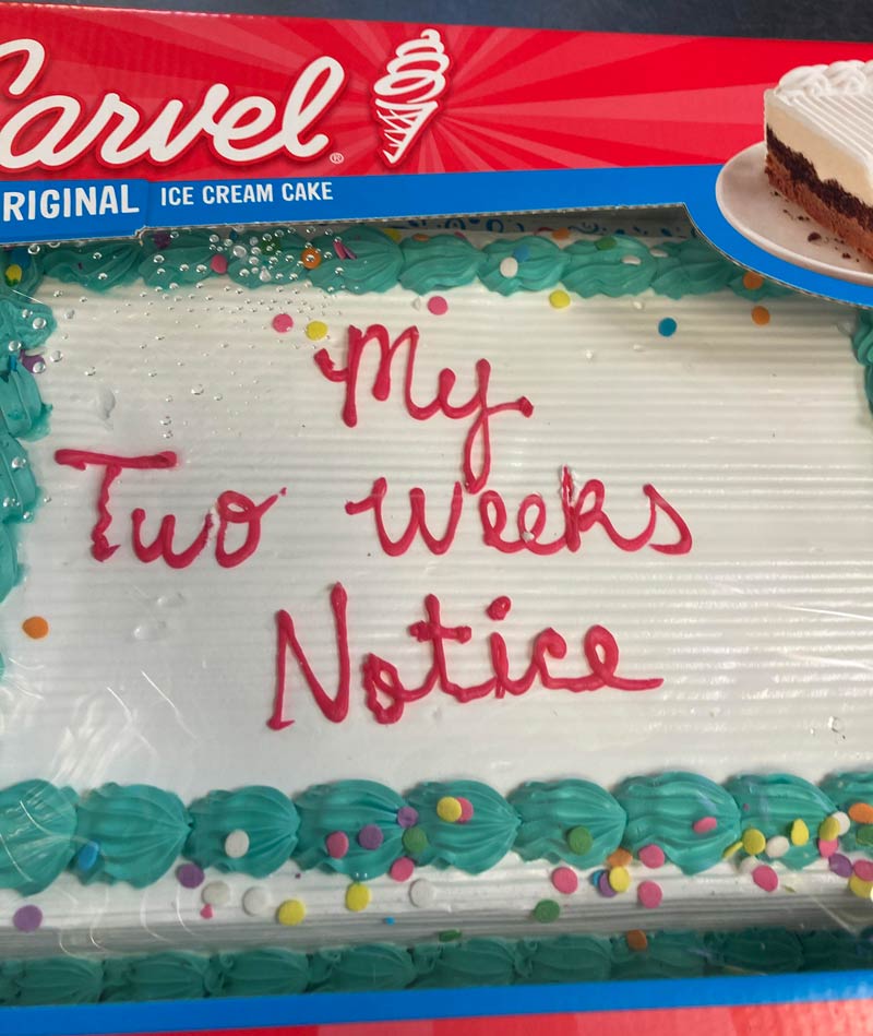 How my employee gave us his two week notice