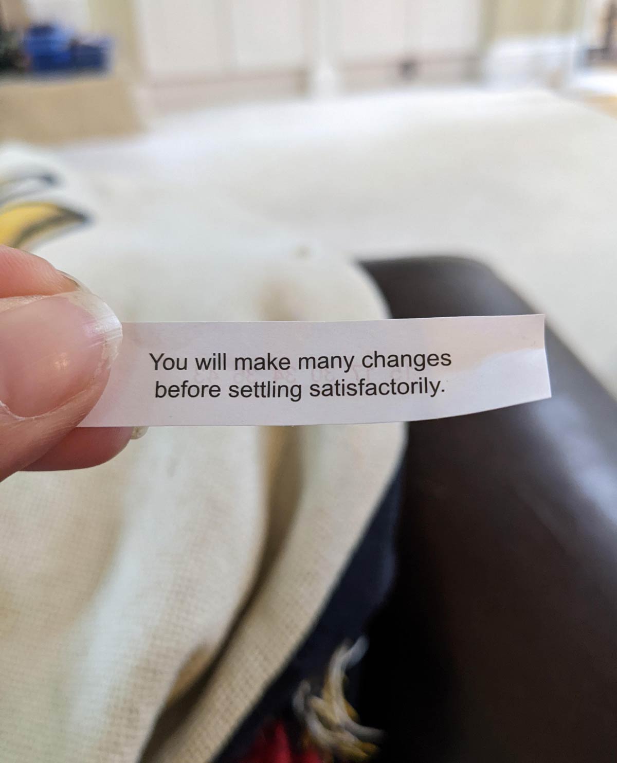 The fortune that came in my cookie from the valentine's meal my lovely man bought for us