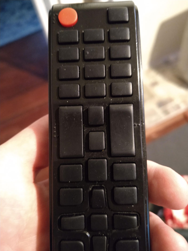 My roommate's remote control. It's a wild adventure, man