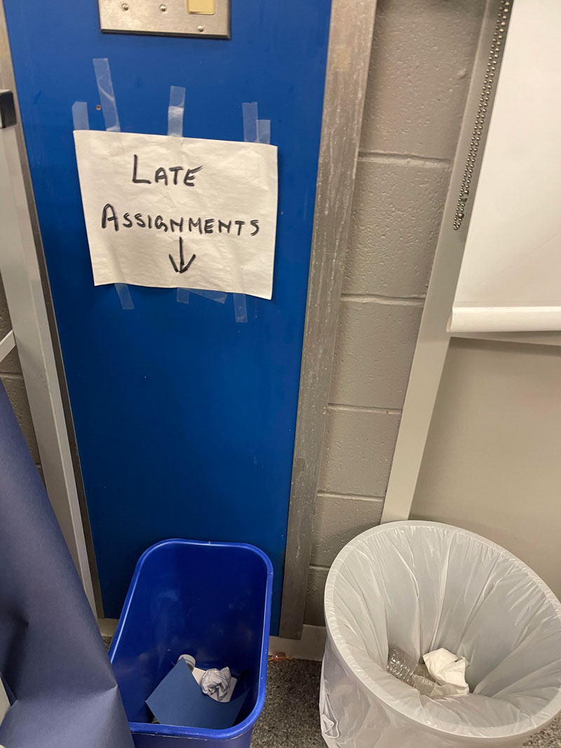 My teacher’s policy for late assignments
