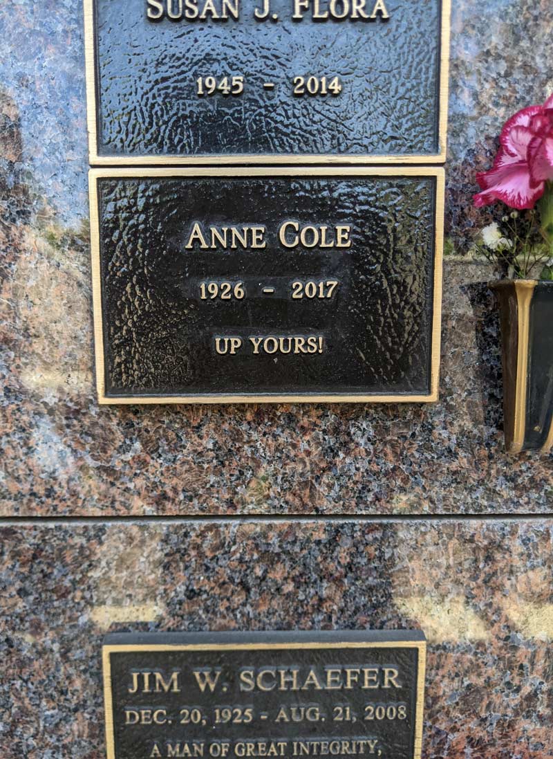 This lady's epitaph