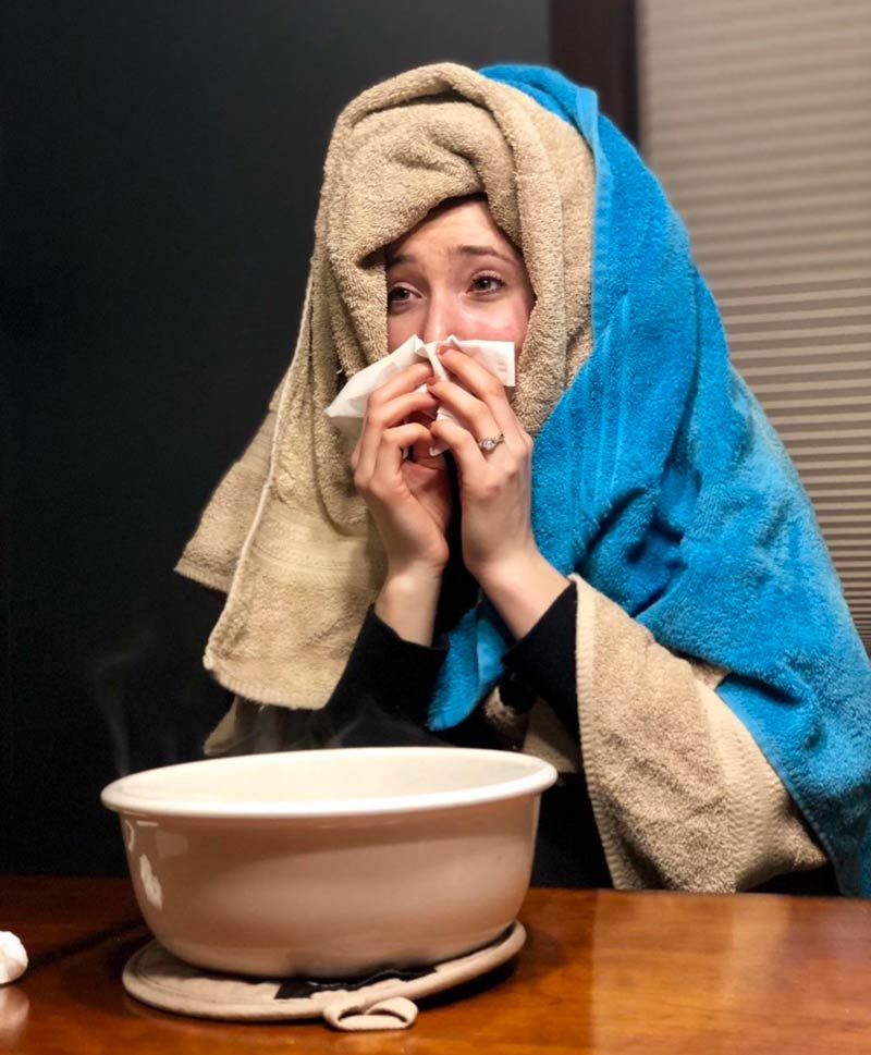 I think my wife was a little dramatic about her head cold