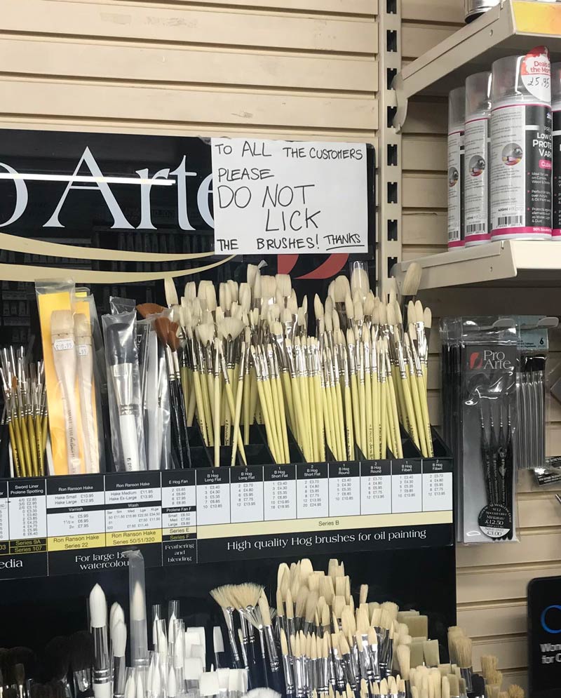 This sign in a local art shop