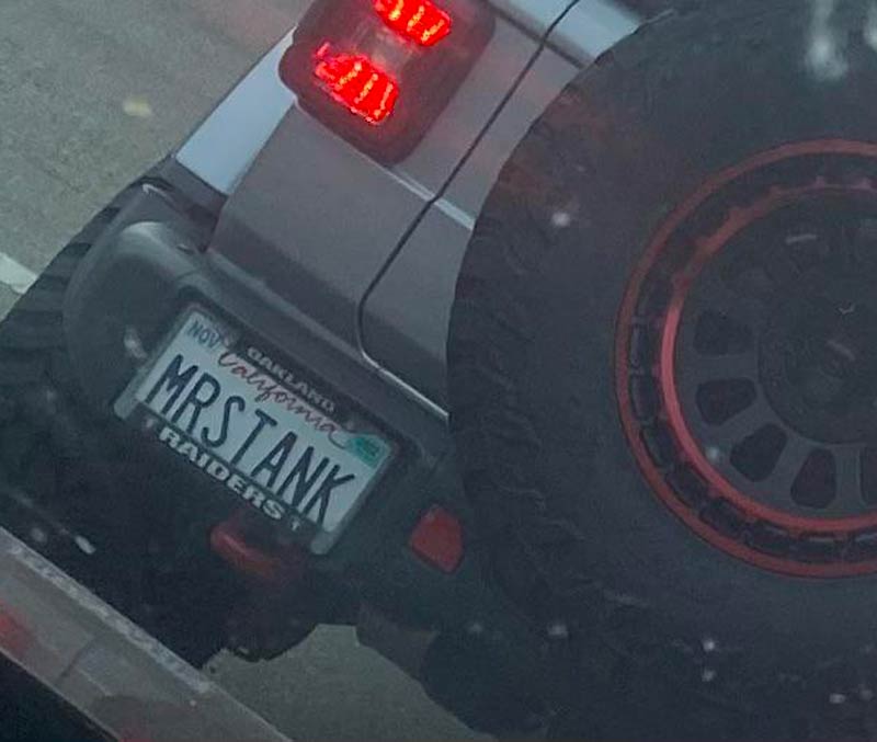This ambiguous license plate