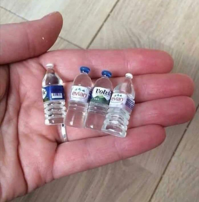 Mini bottles for fisherman.. to make the fish look bigger