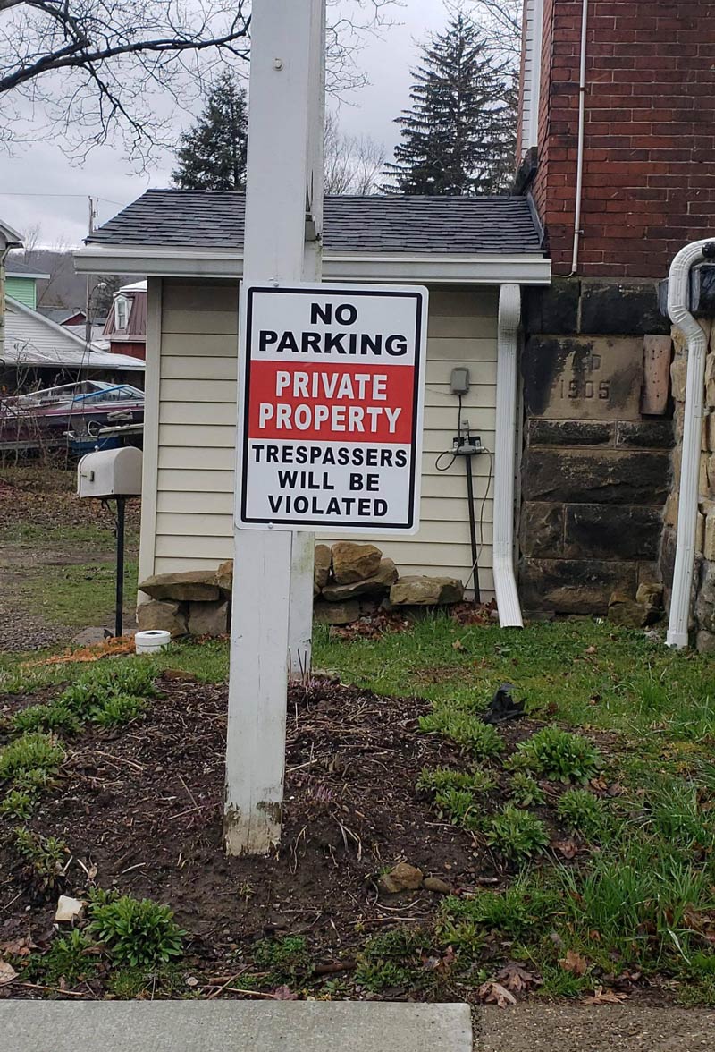 This property owner is Not messing around