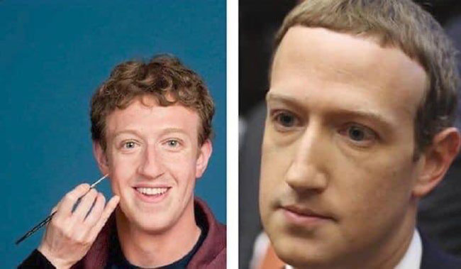 The fact that Zuckerberg's wax figure looks more human than the real one