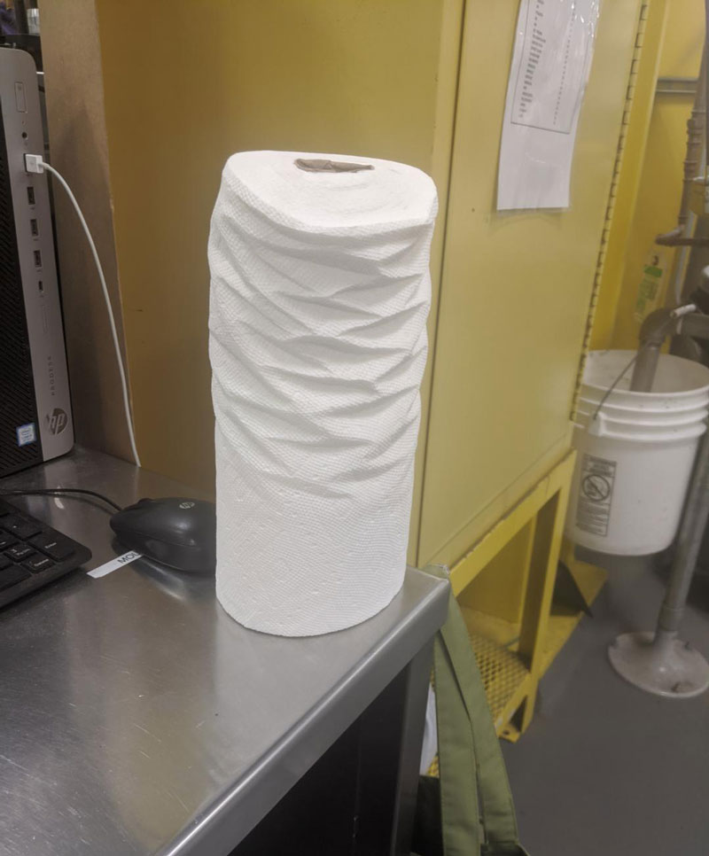 This paper towel roll lookin like it's about to assign me to Slytherin