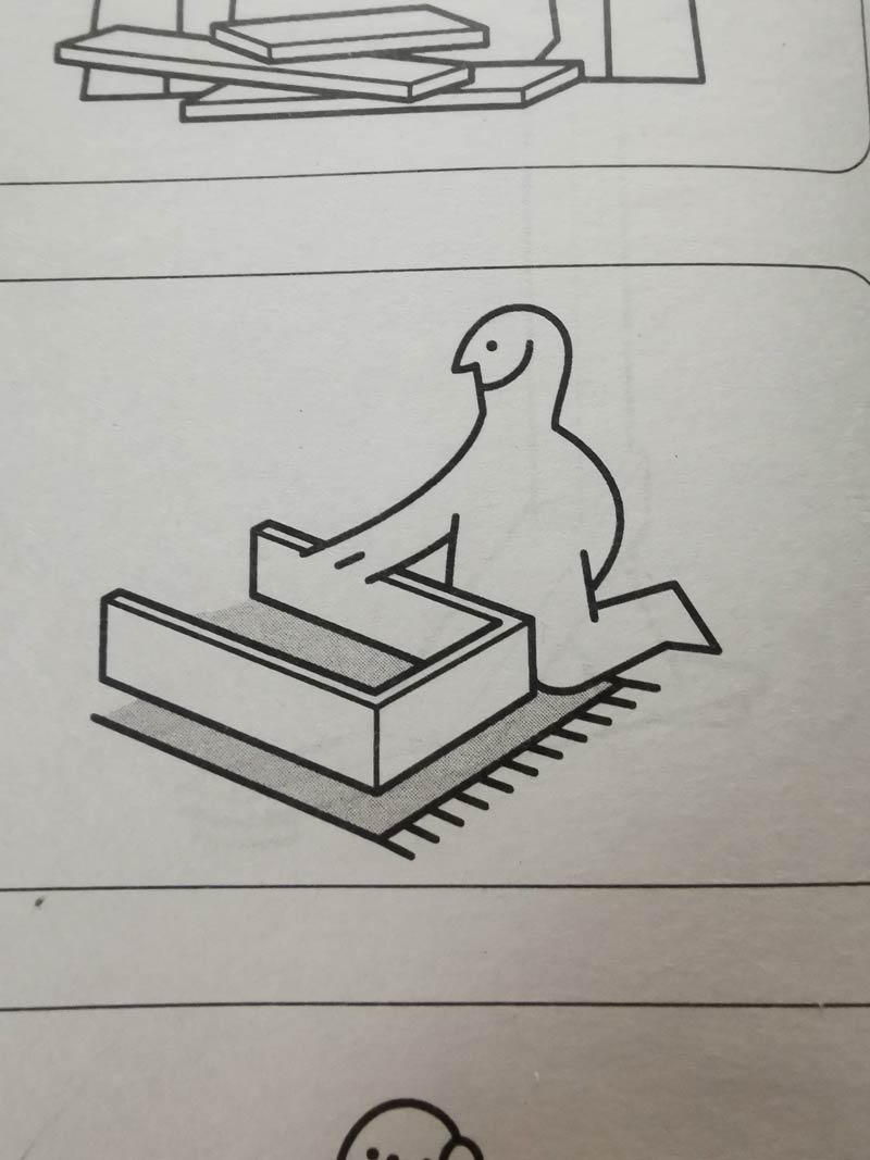 Assembly Instruction: Slowly merge yourself with furniture for highest comfort