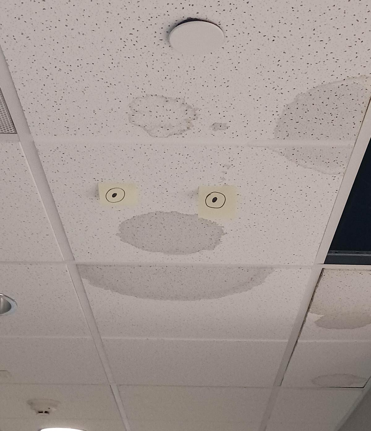 Ceiling at work was leaking... I fix