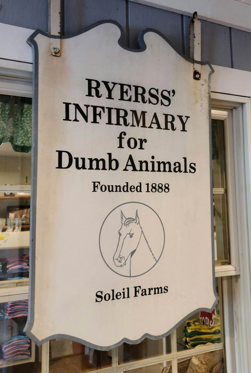 Sign at the local Equine Retirement Home
