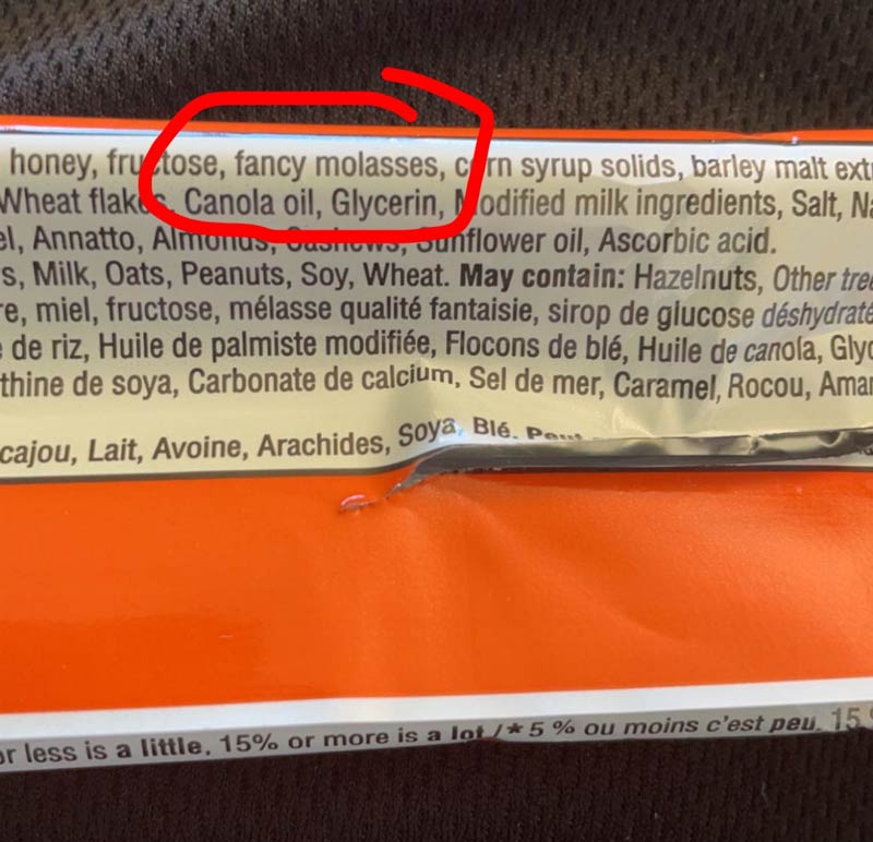 I thought my granola bar was too tasty to use just regular molasses