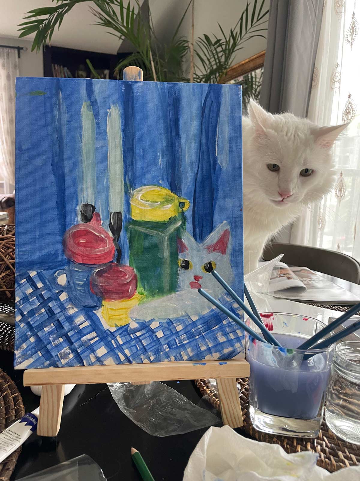 My recent art piece ‘Composition with the cat’