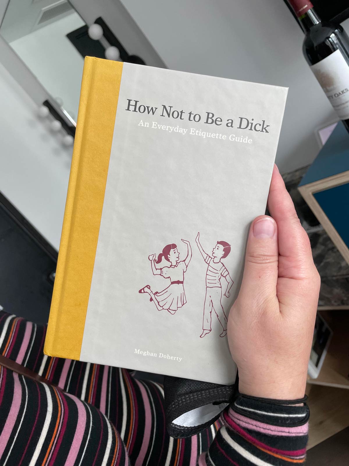 Instead of a Bible, this hotel has "How Not to Be a Dick"