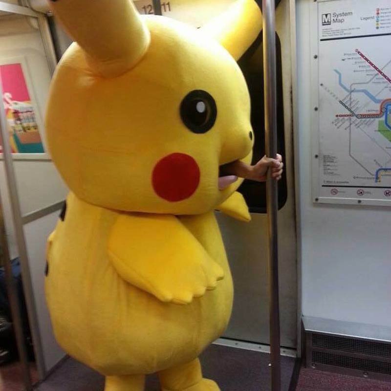 Pikachu on the train