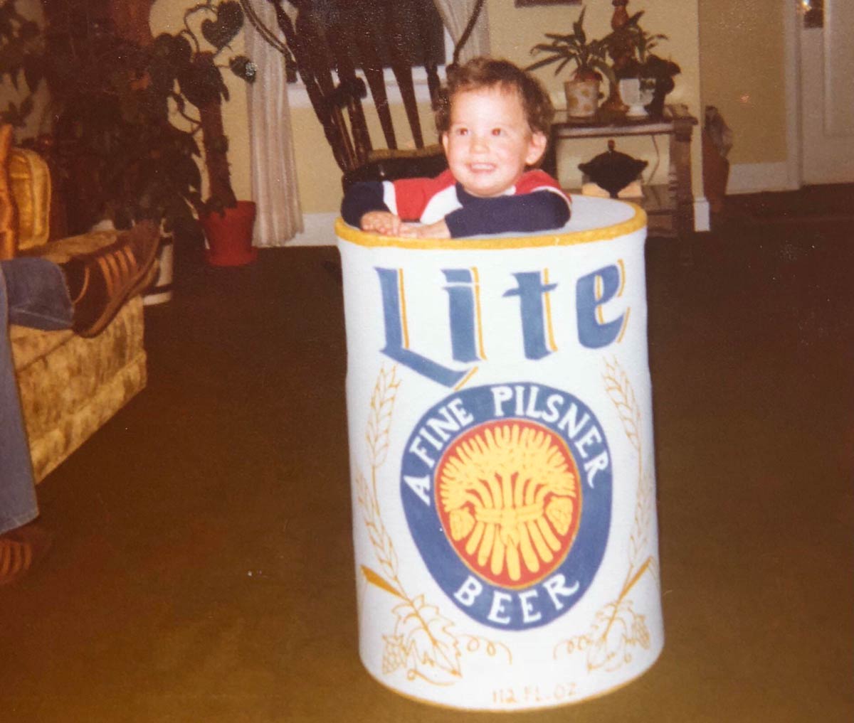 Going as a beer for Halloween - 1981