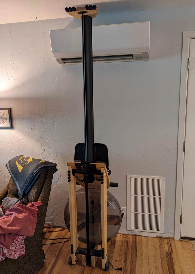 Our friend thought our rowing machine was a giant essential oil diffuser