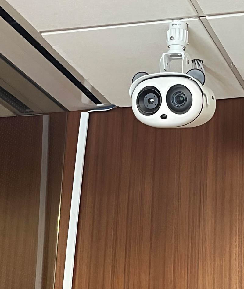 The camera in the ER looks like a surprised panda