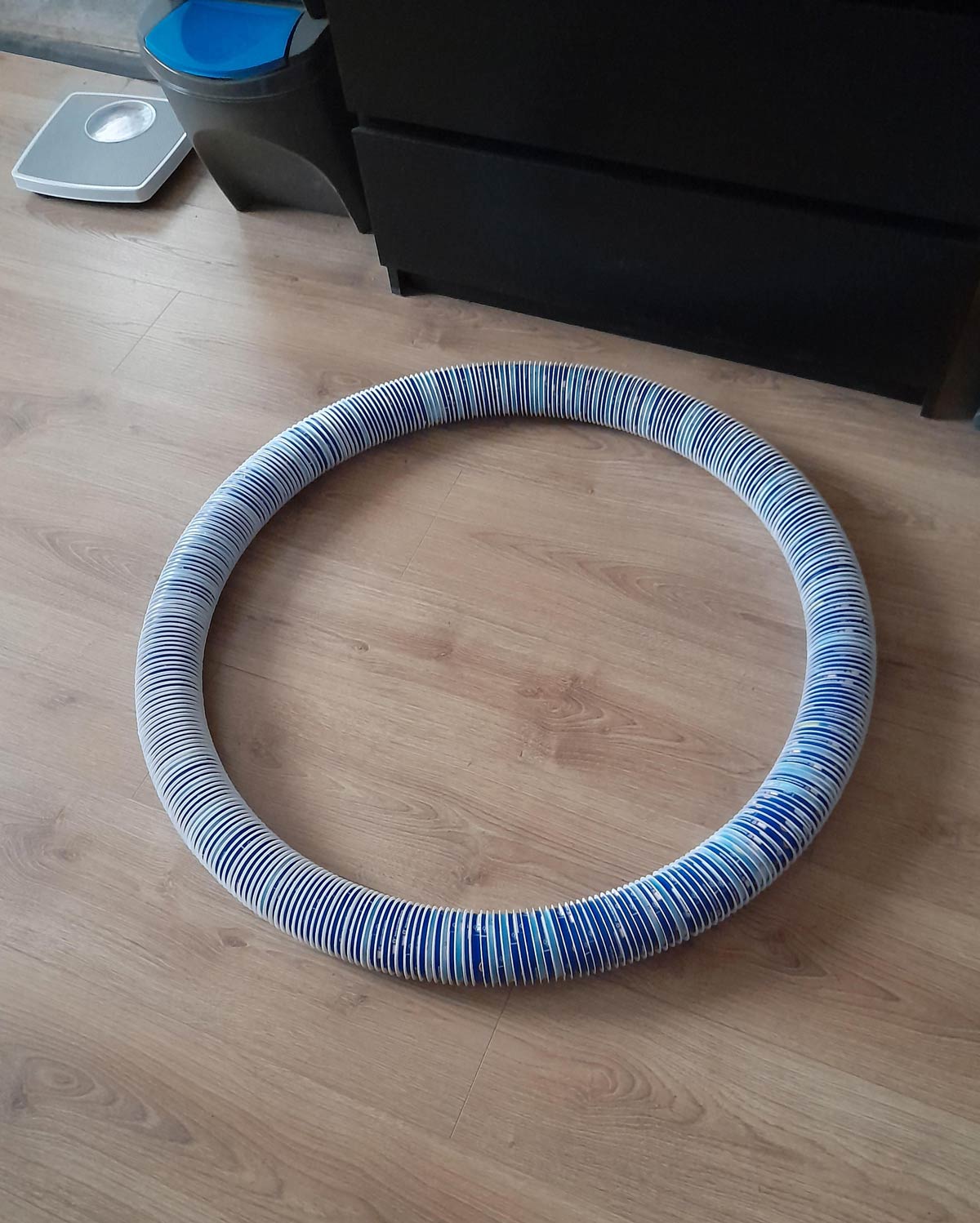 I made a circle using 360 yogurt cups