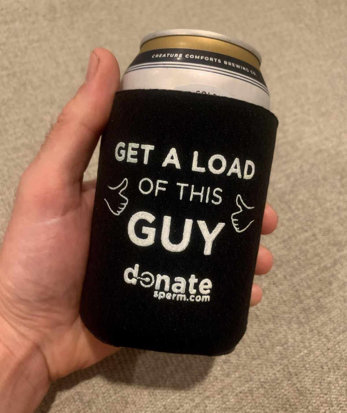 I don’t think I’ve ever been given a better, free koozie