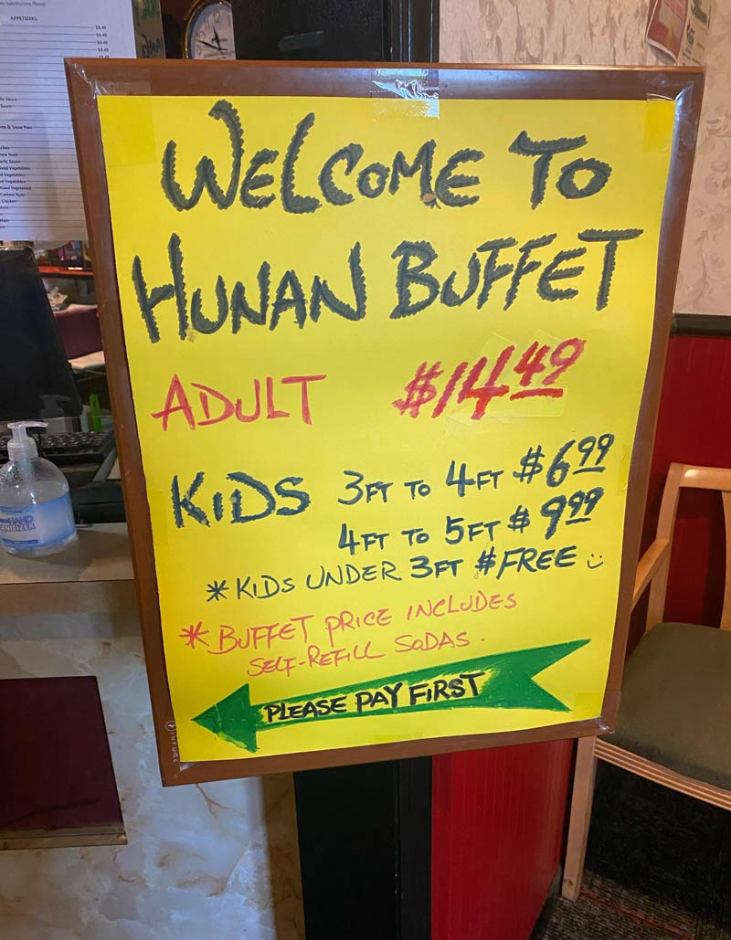 This restaurant that charges by height