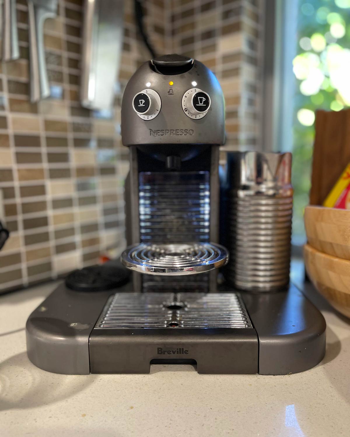 One very surprised coffee machine..