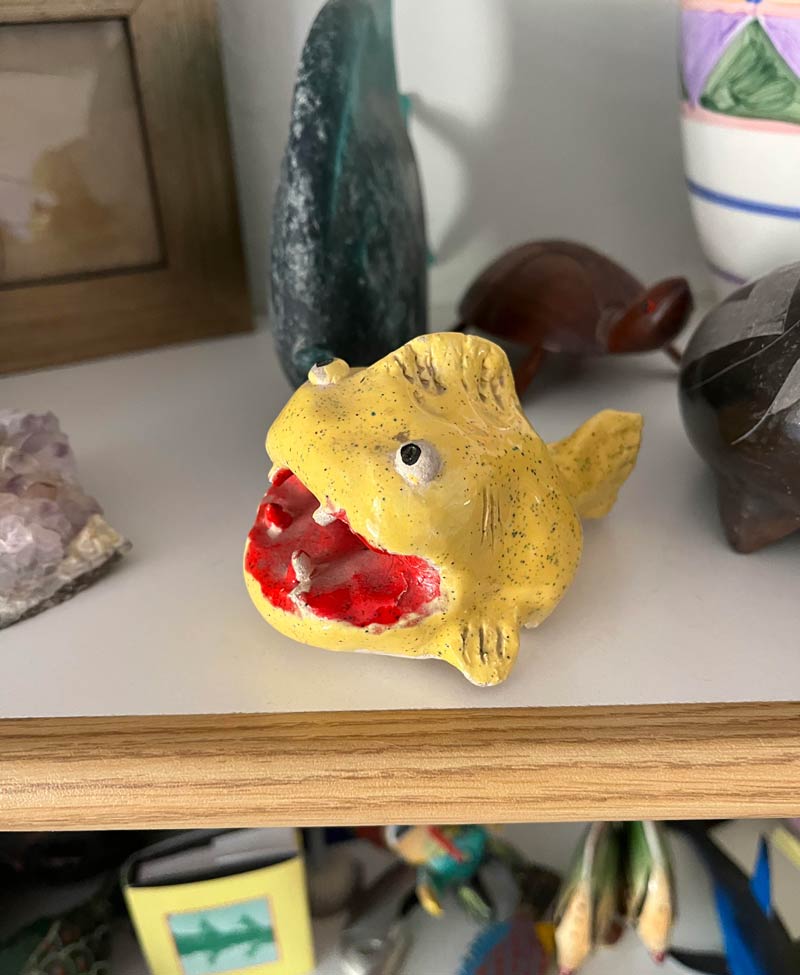 I made this fish 30 years ago. My aunt still displays it proudly.