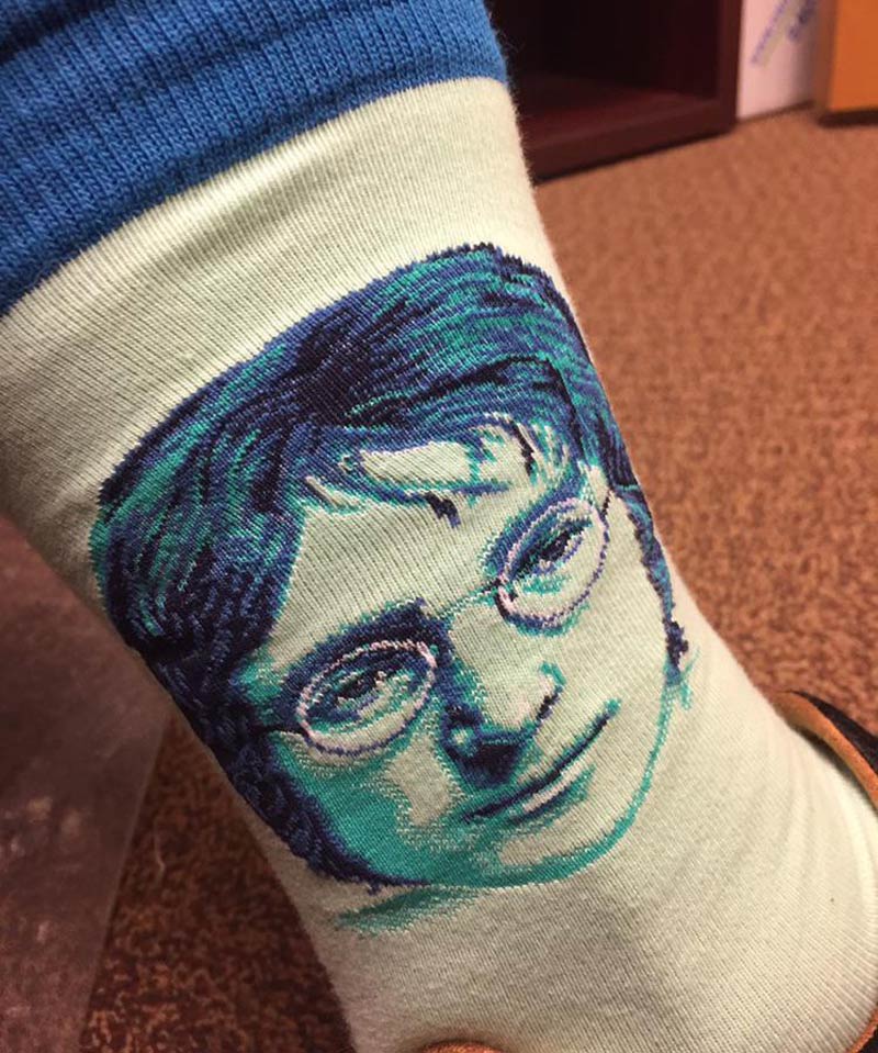 Are these socks supposed to be John Lennon or Harry Potter?