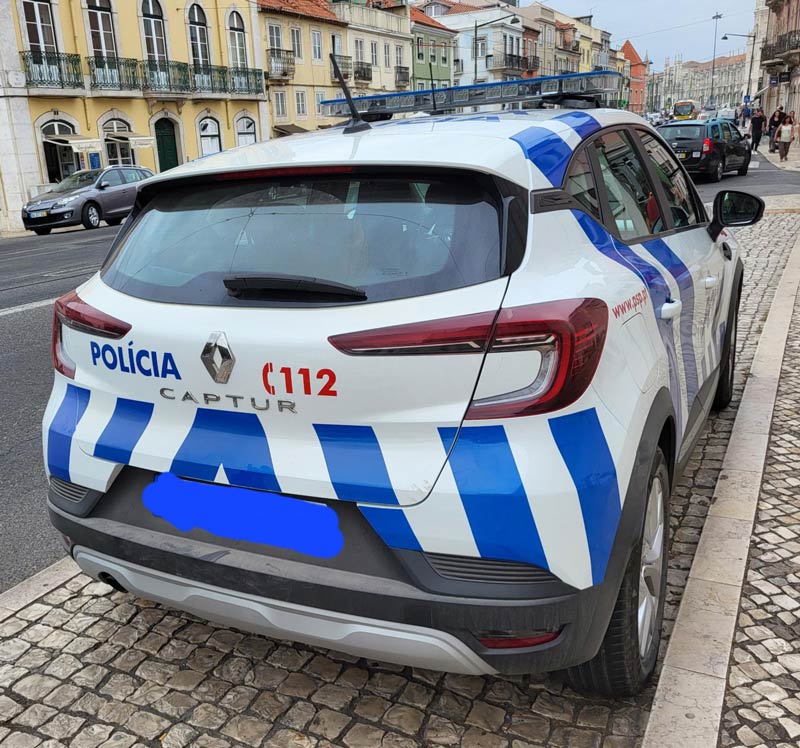 Lisbon police car choice. Dadjoke game is strong!