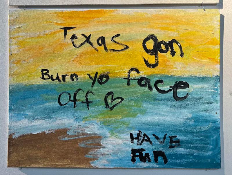 Accurate kid’s art displayed at the Austin Airport