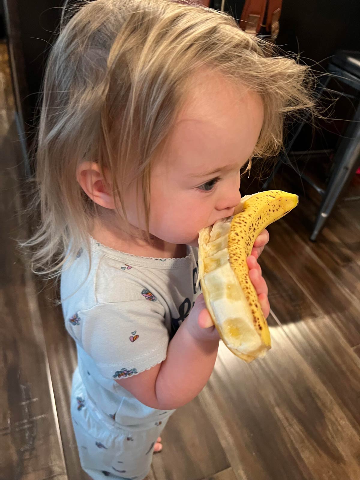 My kid wanted to “open” the banana by herself this morning. Am I raising a serial killer?