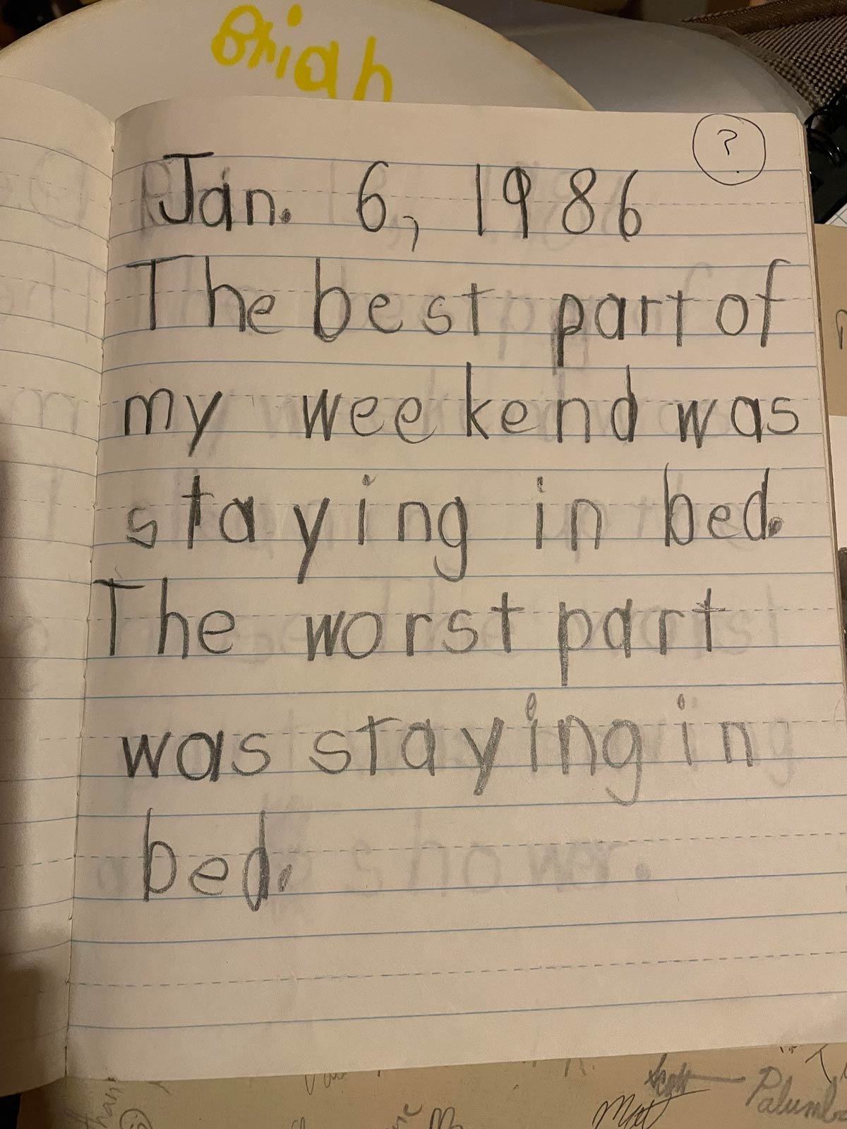 I think I peaked philosophically at age 6